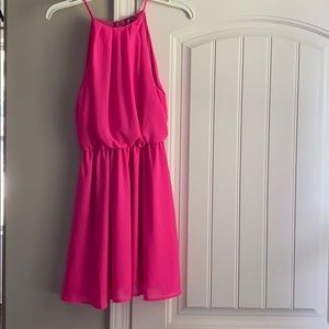 Pink open back LuLu’s boutique dress